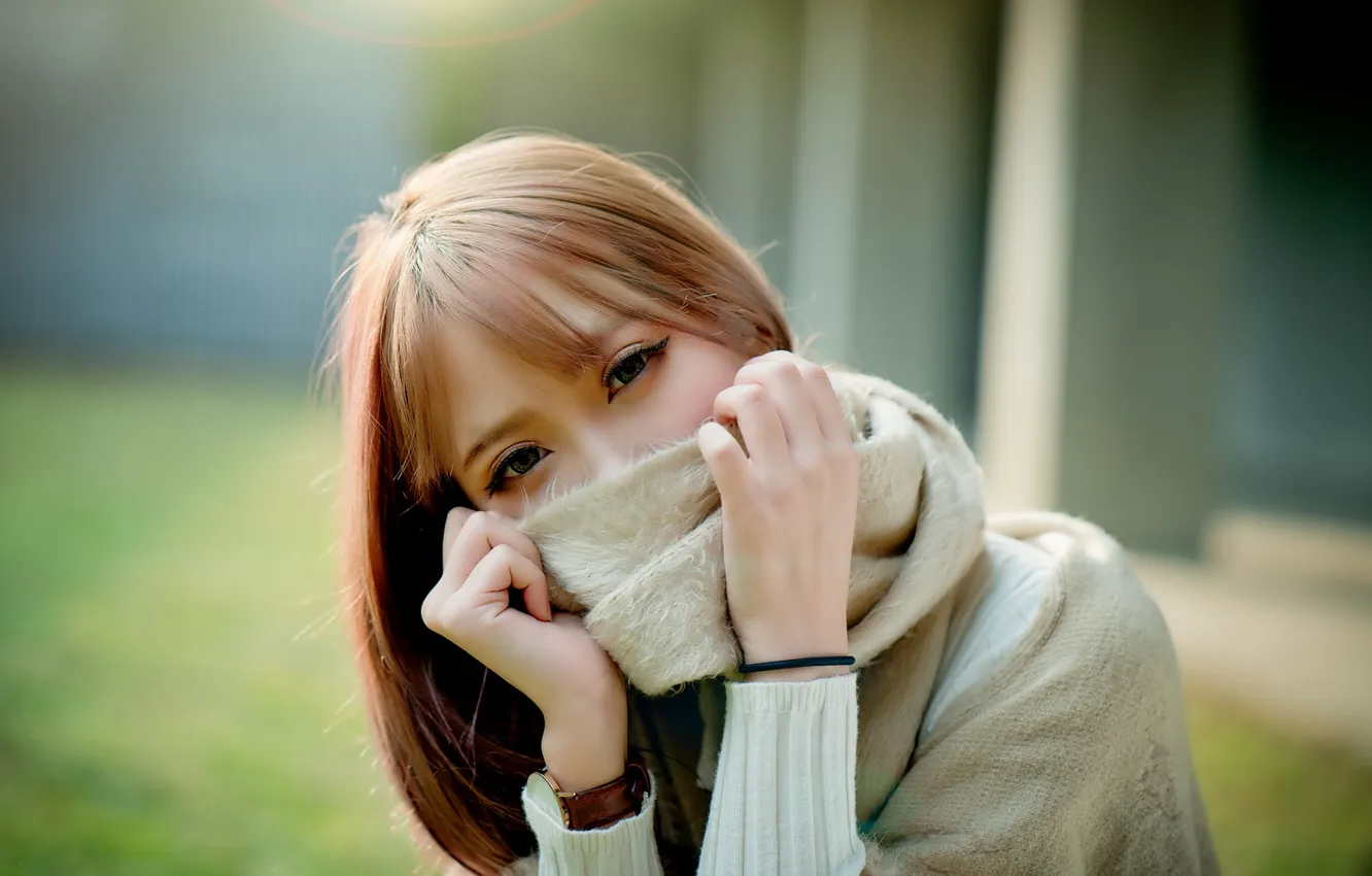 Photo wallpaper look, girl, portrait