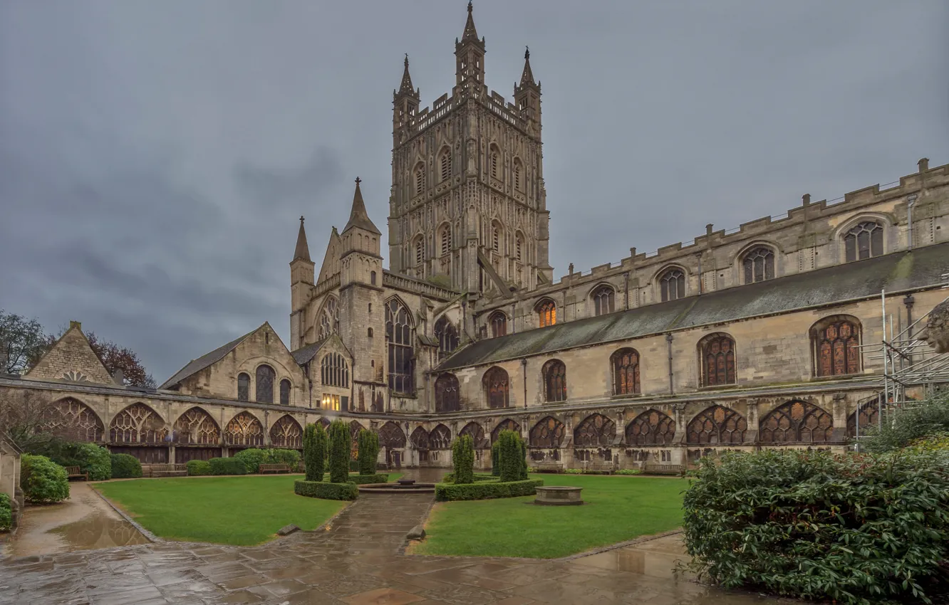 Photo wallpaper the building, England, architecture, Gloucester Cathedral