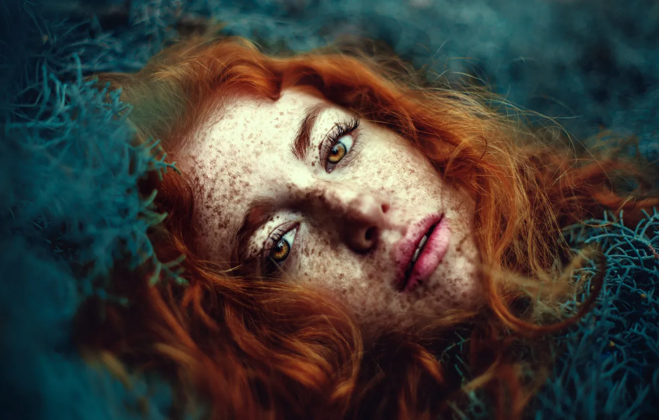 Photo wallpaper freckles, redhead, Ronny Garcia