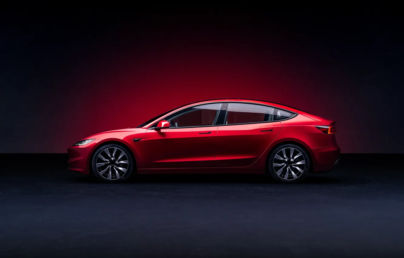 Photo wallpaper Tesla, Tesla Model 3, 2023