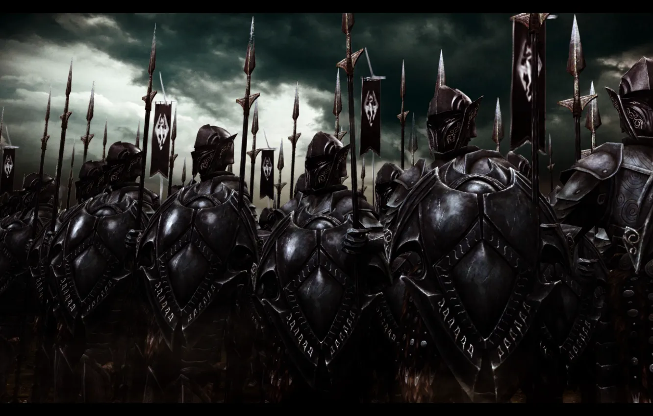 Photo wallpaper army, warrior, art, Stroy, Skyrim, Skyrim, the elder scrolls, The Elder Scrolls