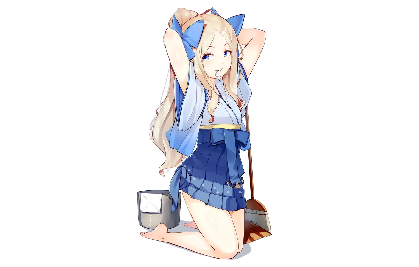 Photo wallpaper girl, long hair, legs, anime, blue eyes, beautiful, twintails, pretty