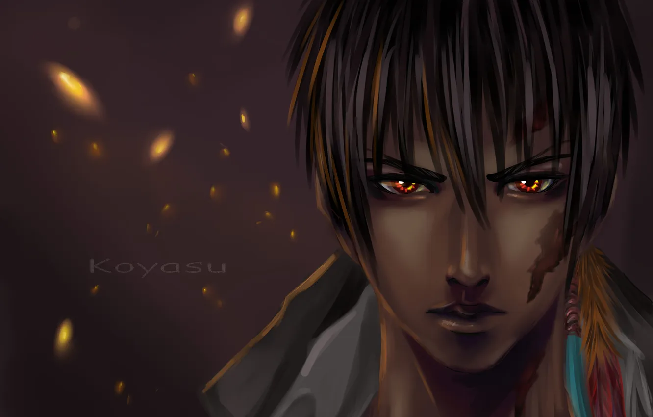 Photo wallpaper look, guy, scar, art, katekyo Hitman reborn, Koyasu, Xanxus