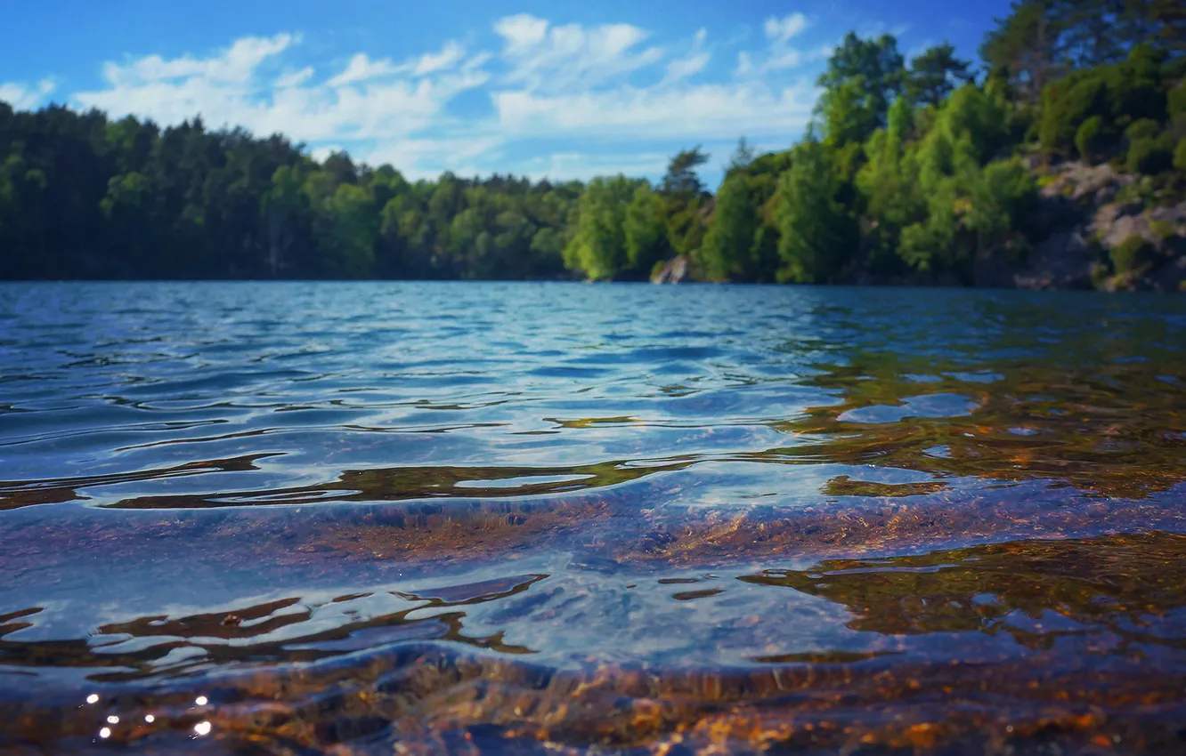Photo wallpaper the sky, water, nature, lake, StoneOcean