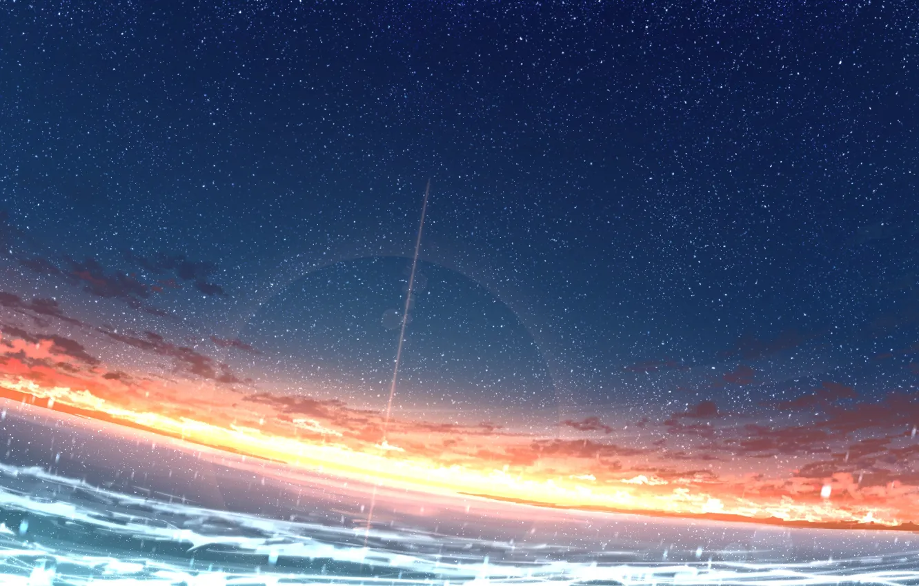 Photo wallpaper sea, the sky, sunset, by Rune Xiao