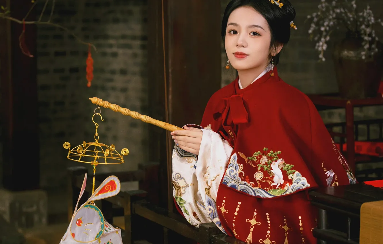 Photo wallpaper girl, style, actress, flashlight, Zhou Ye, Zhou Ye