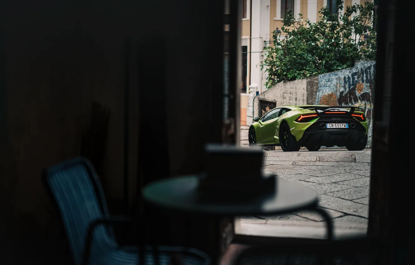 Photo wallpaper Lamborghini, Huracan, rear view, Lamborghini Huracan Tecnica