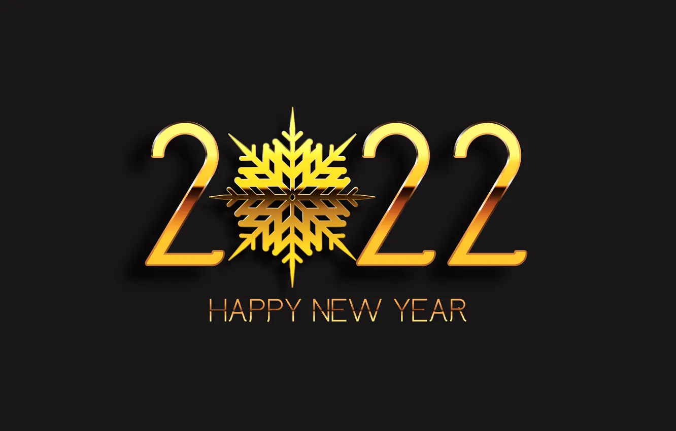 Photo wallpaper gold, new year, figures, golden, black background, New Year, luxury, decoration