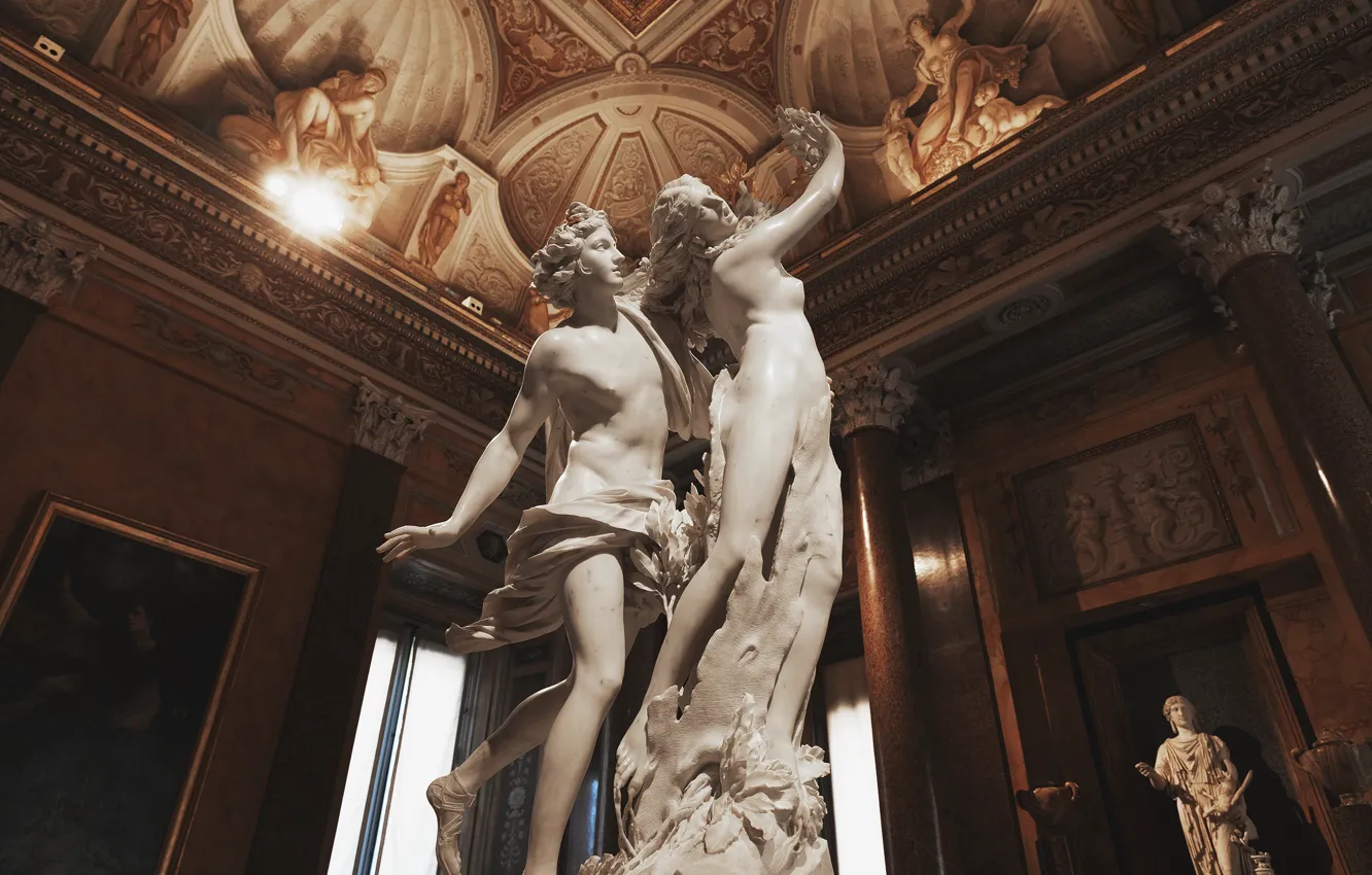 Photo wallpaper Rome, statue, architecture