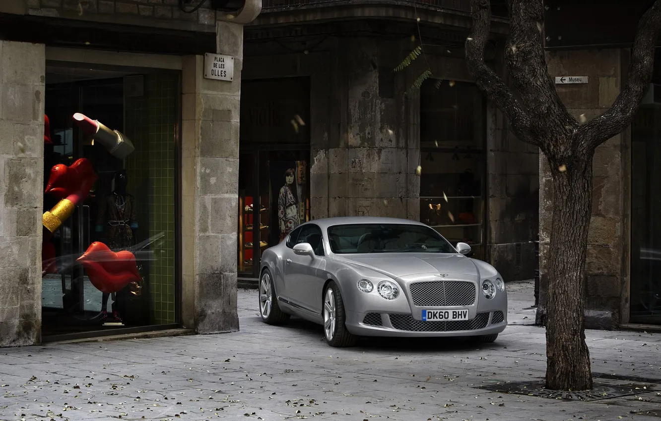 Photo wallpaper grey, street, Bentley
