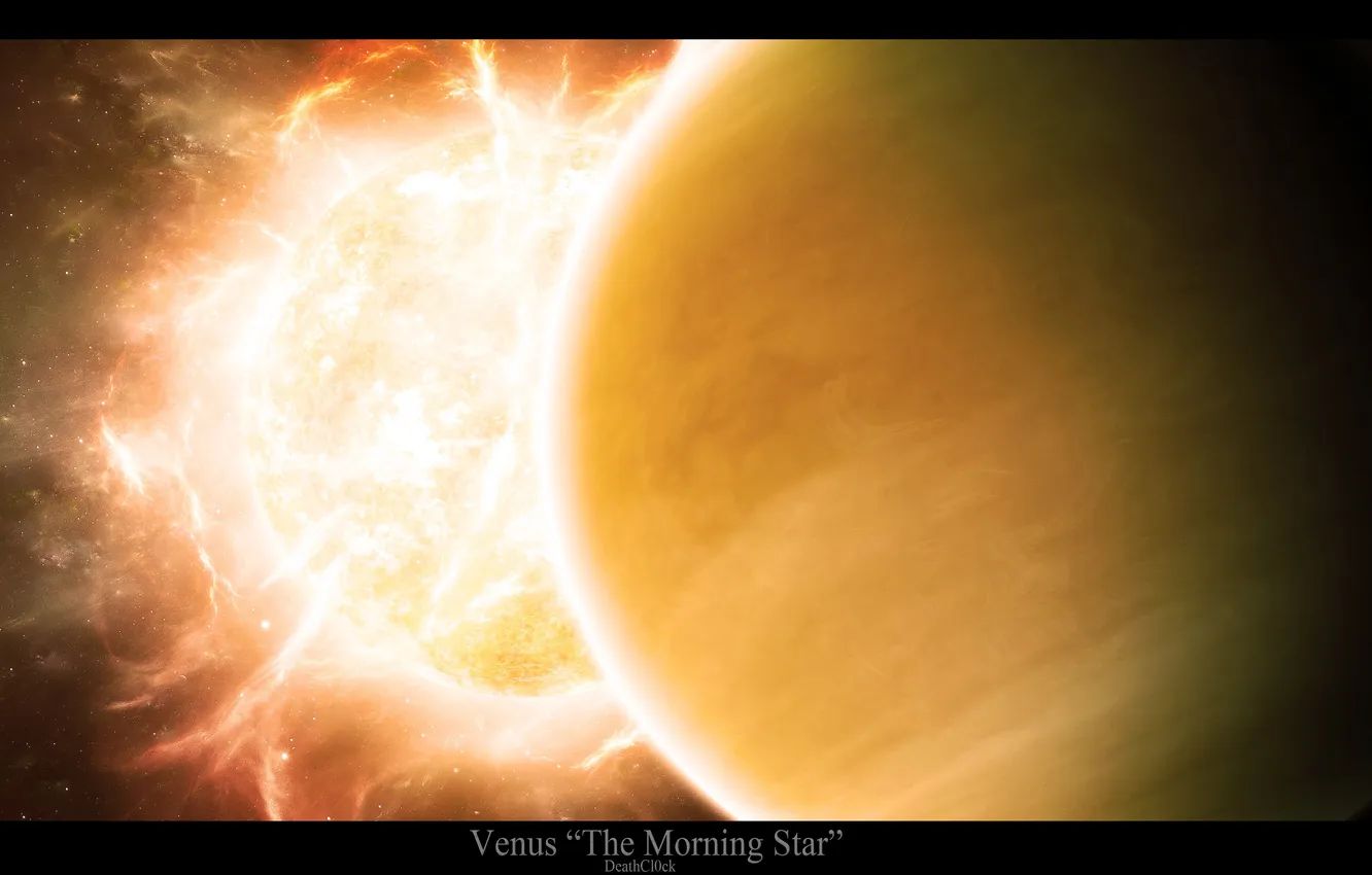 Photo wallpaper the sun, stars, light, Venus, Venus