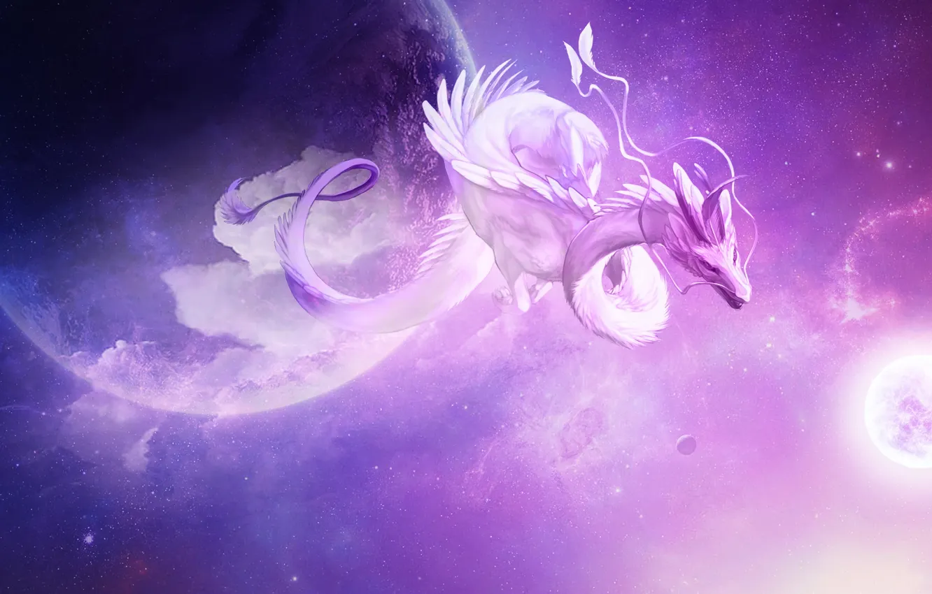 Photo wallpaper fantasy, art, dragon