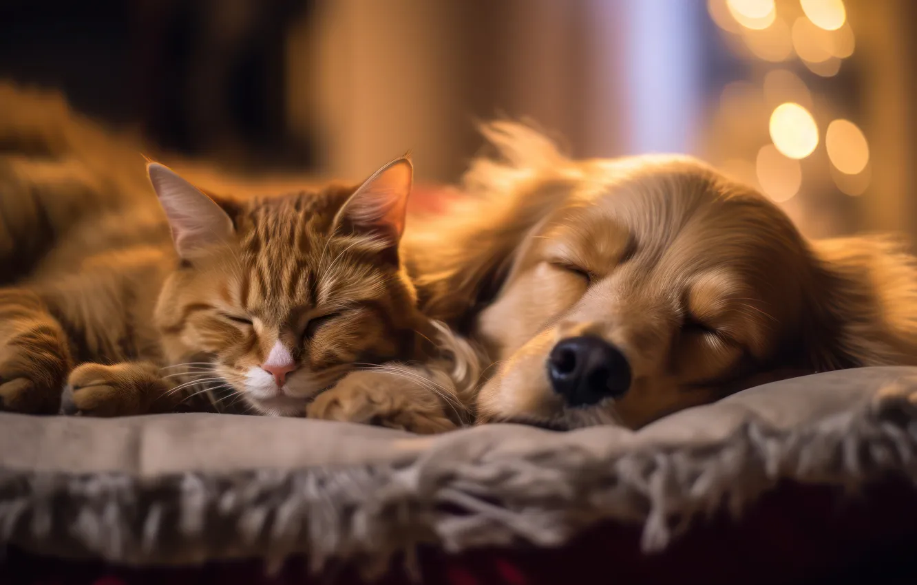 Photo wallpaper cat, cat, look, light, lights, pose, comfort, each