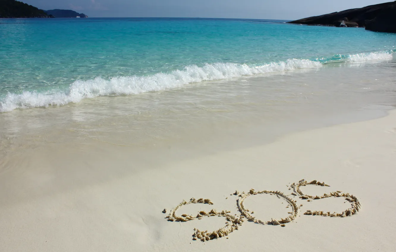 Photo wallpaper sand, sea, wave, beach, summer, summer, beach, sea