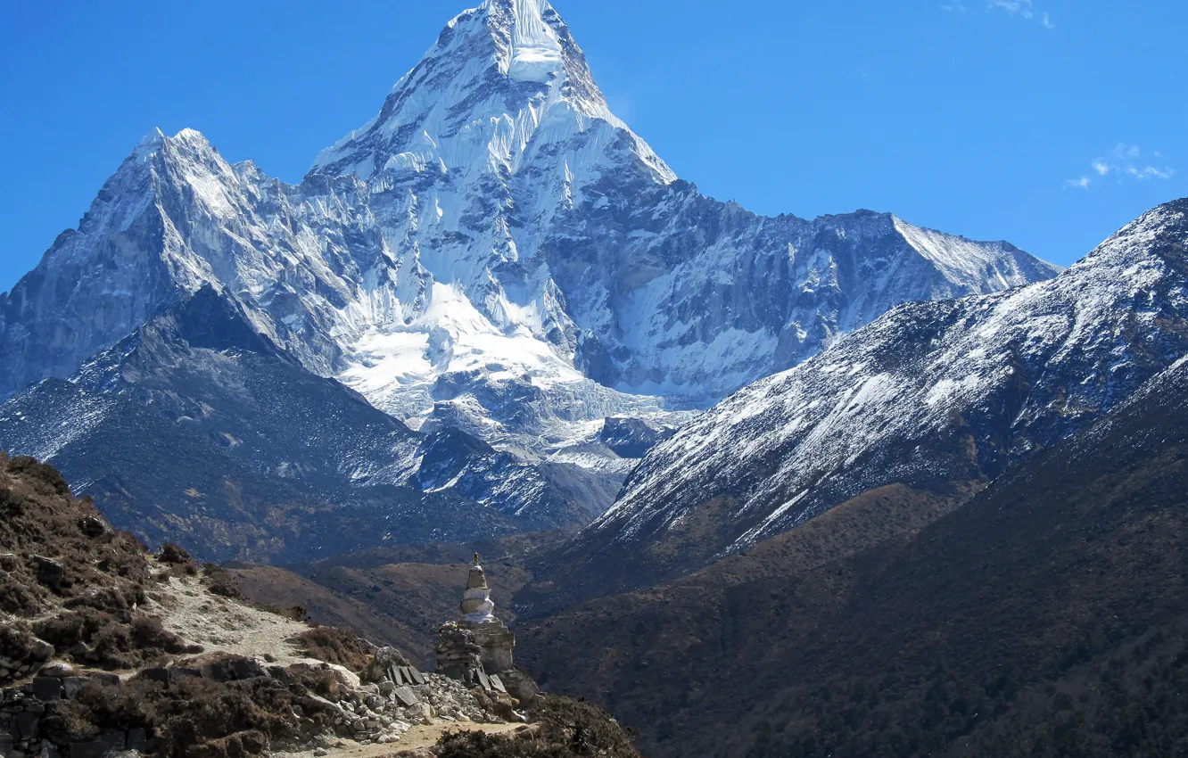 Photo wallpaper mountains, The Himalayas, Nepal, AMA Dablam