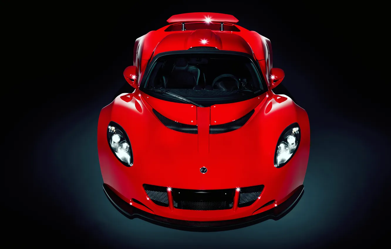 Photo wallpaper supercar, 2011, the dark background, Hennessey, Venom GT, Supercar, dark background, the only instance