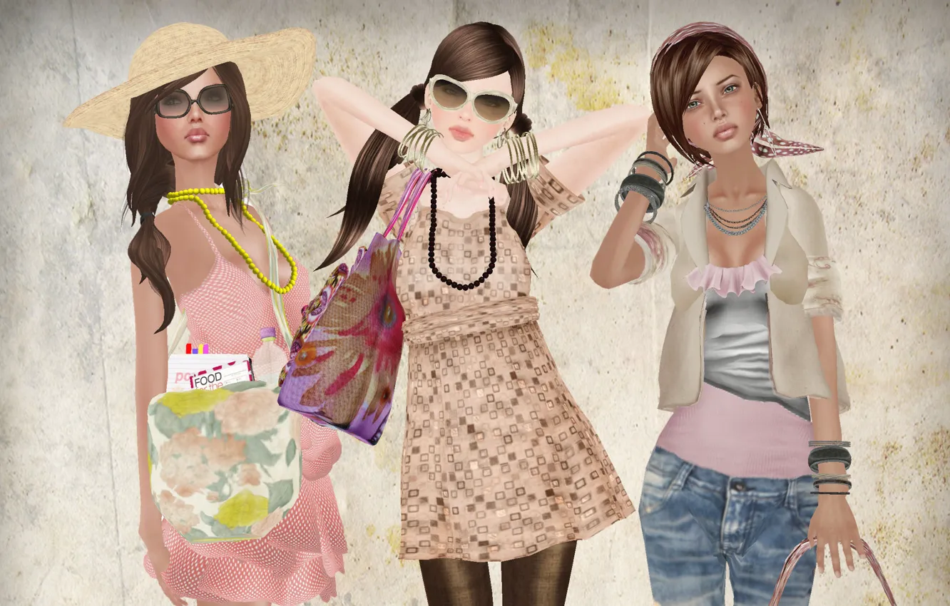 Photo wallpaper girls, clothing, fashion