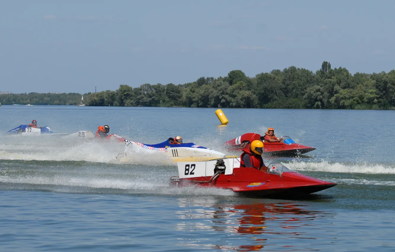 Photo wallpaper race, boat, speed