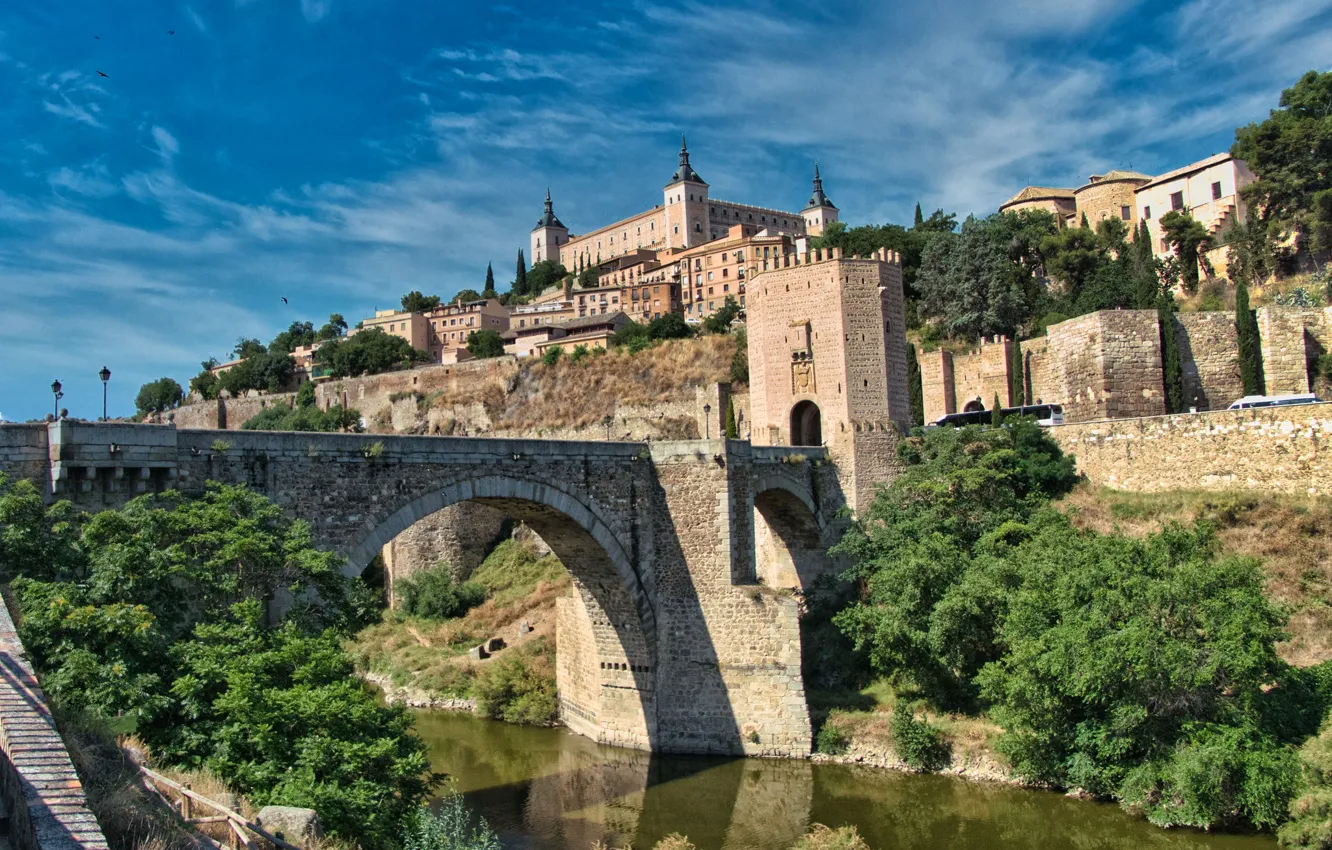 Photo wallpaper Spain, Toledo, Alcantara Bridge