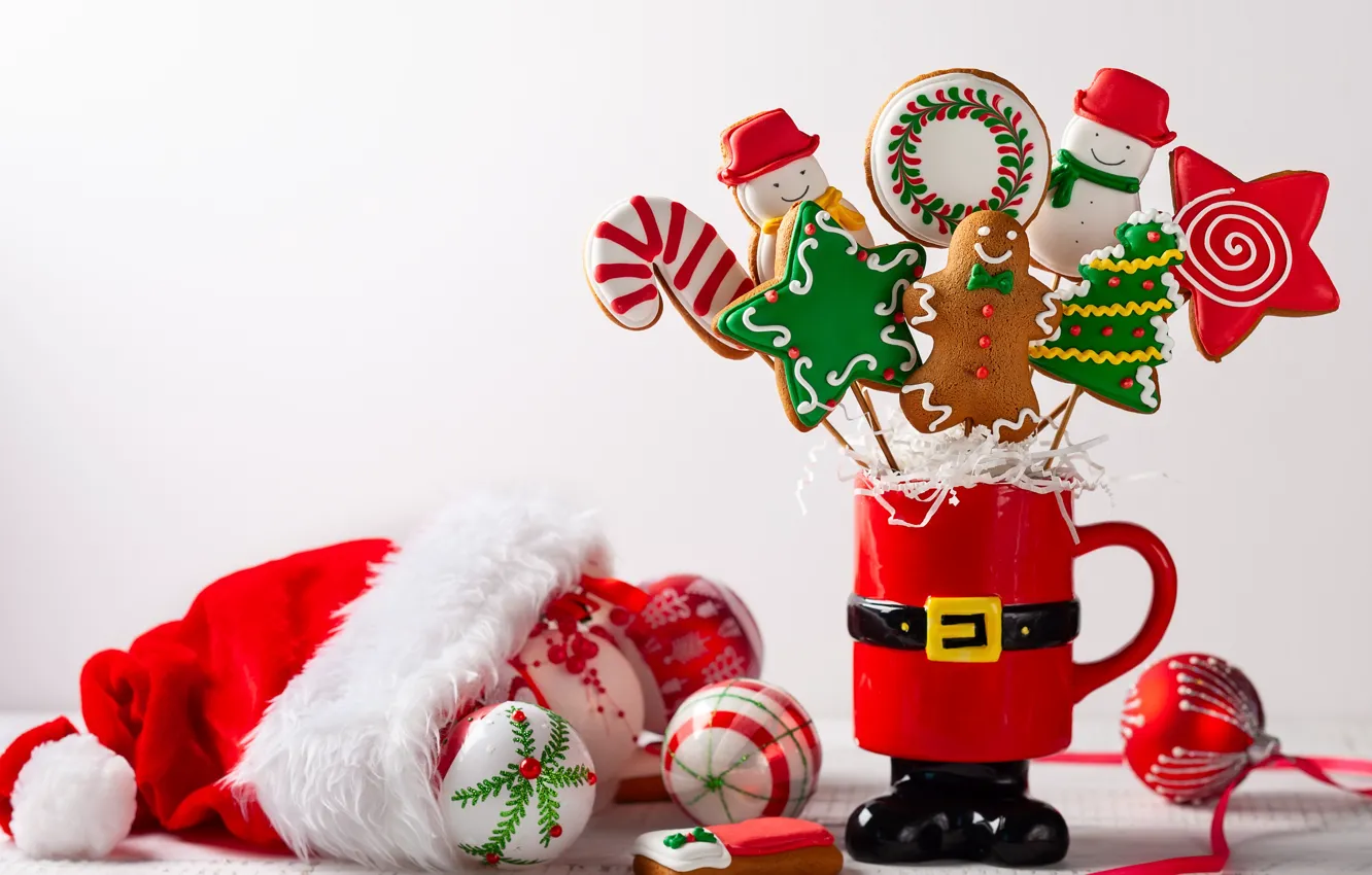 Photo wallpaper toys, Christmas, New year, composition, gingerbread, Svetlana Kolpakova