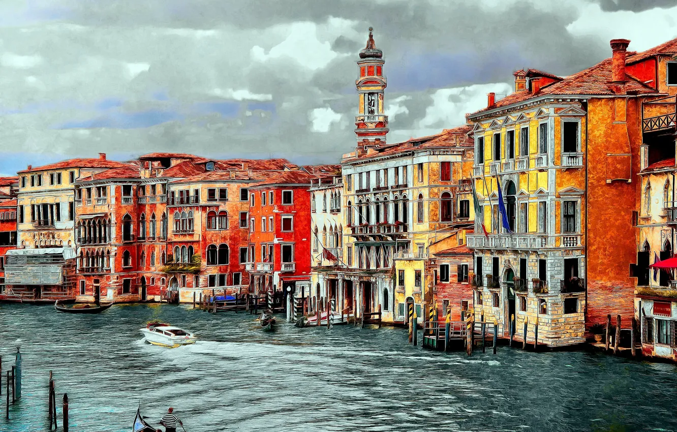 Photo wallpaper Home, Figure, Italy, Venice, Building, Art, Art, Italy