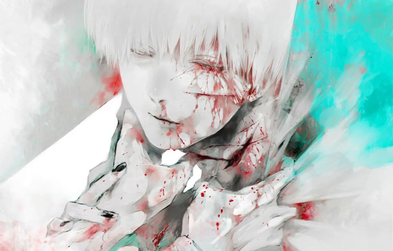 Photo wallpaper hands, art, guy, Tokyo Ghoul, Tokyo Ghoul