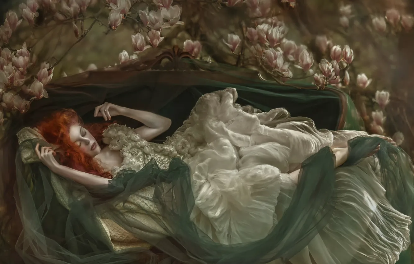 Photo wallpaper girl, fantasy, art, Agnieszka Lorek, Ophidia, Dormant dreams