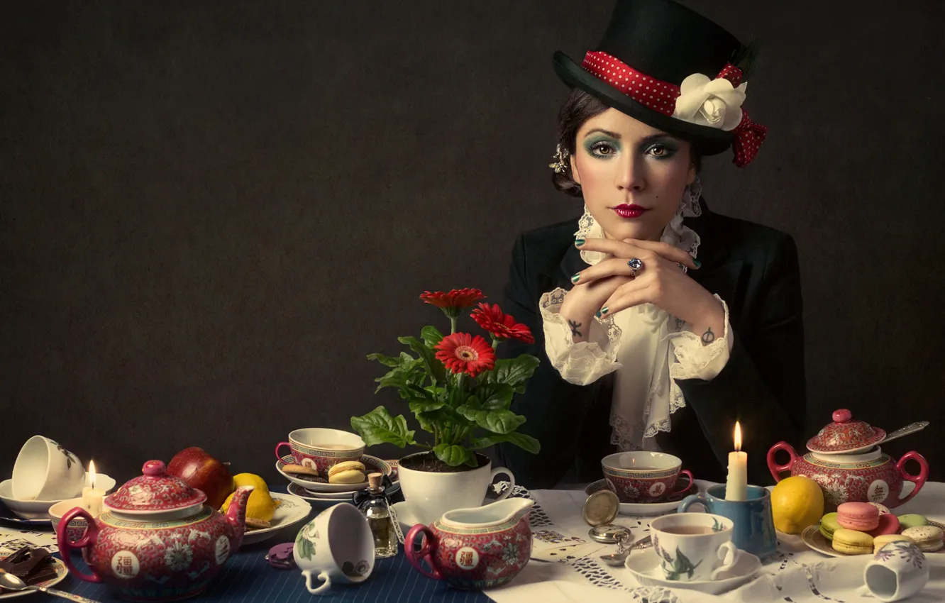 Photo wallpaper girl, portrait, Alone in Wonderland