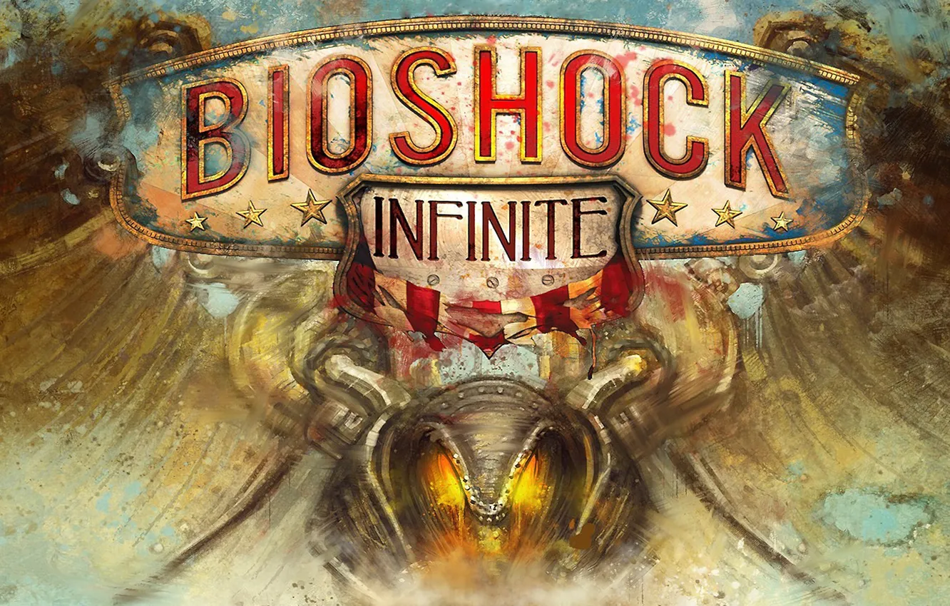 Photo wallpaper the inscription, logo, logo, emblem, bioshock, name, 2K Games, Infinite