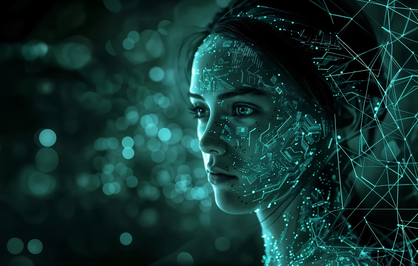 Photo wallpaper digital, art, background, ai technology