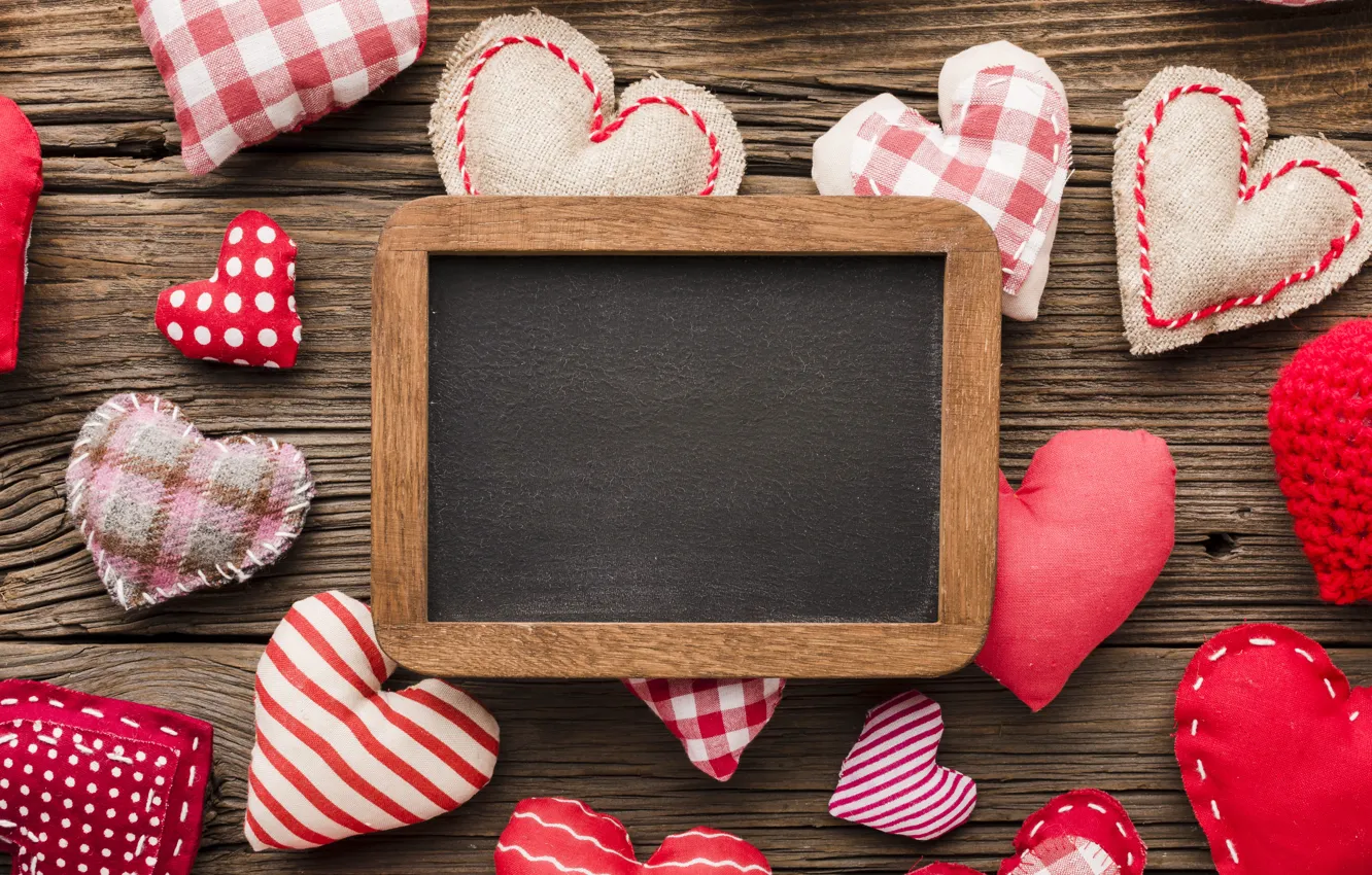 Photo wallpaper red, heart, Board, hearts, thread, Valentine's day, different, Valentine's day