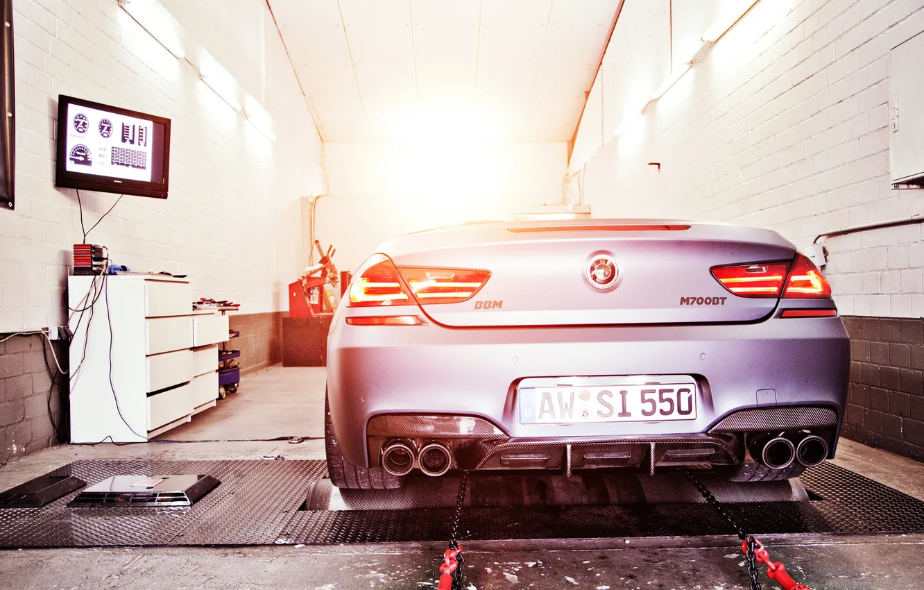 Photo wallpaper machine, auto, BMW, garage, BMW, Matt, convertible, rear view