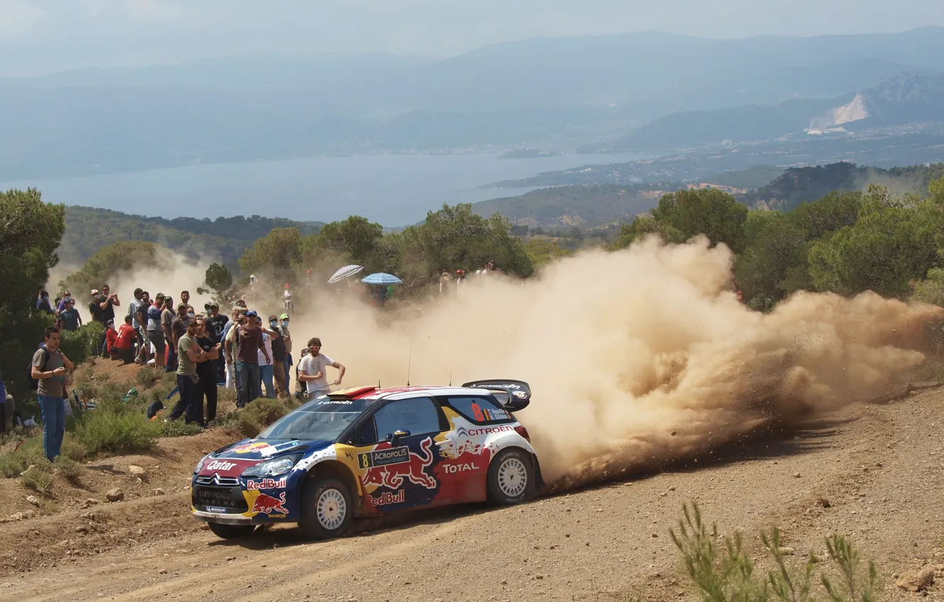 Photo wallpaper Auto, Dust, Sport, Race, Citroen, Citroen, DS3, WRC