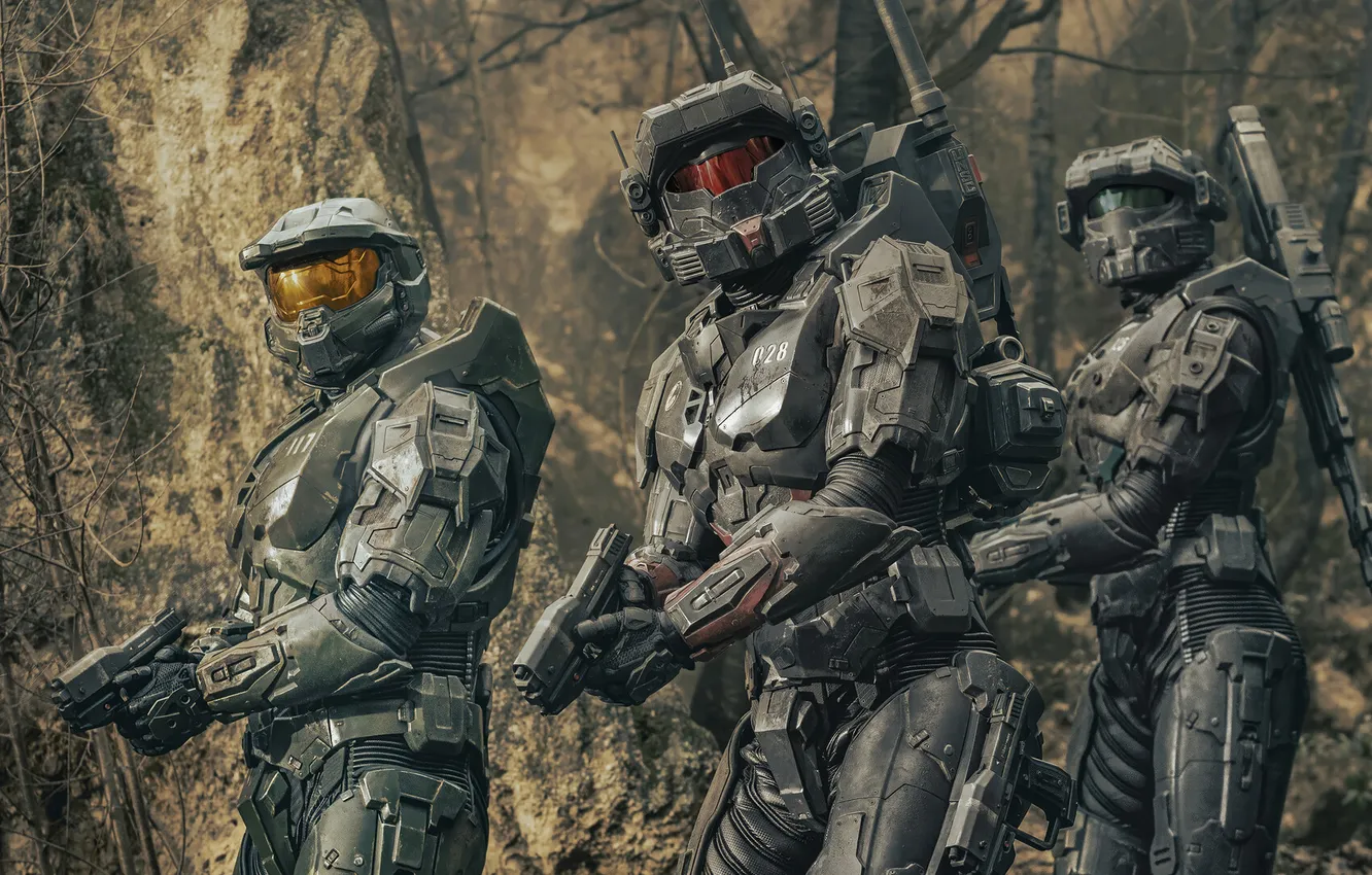 Photo wallpaper weapons, soldiers, Halo, armor, the series, TV series 2022