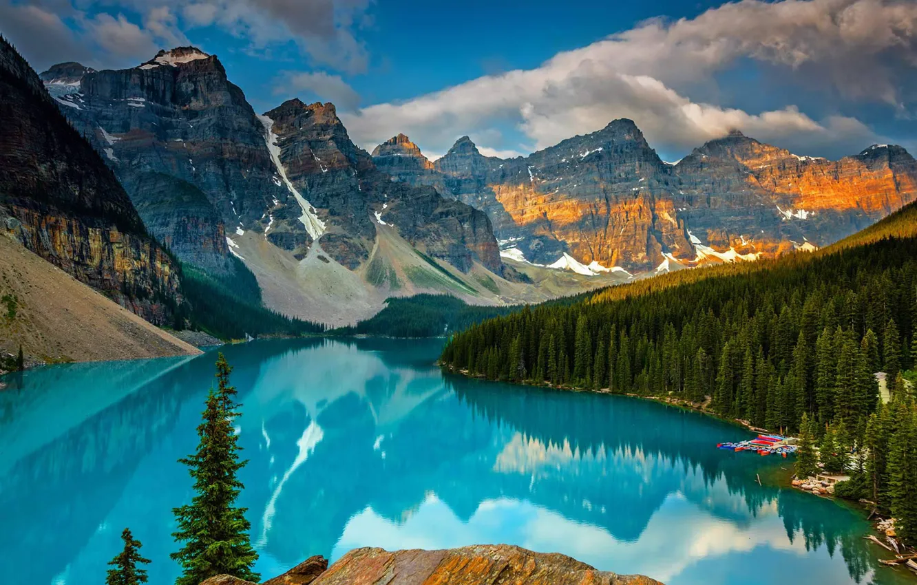 Photo wallpaper mountains, Canada, Banff national Park, moraine lake