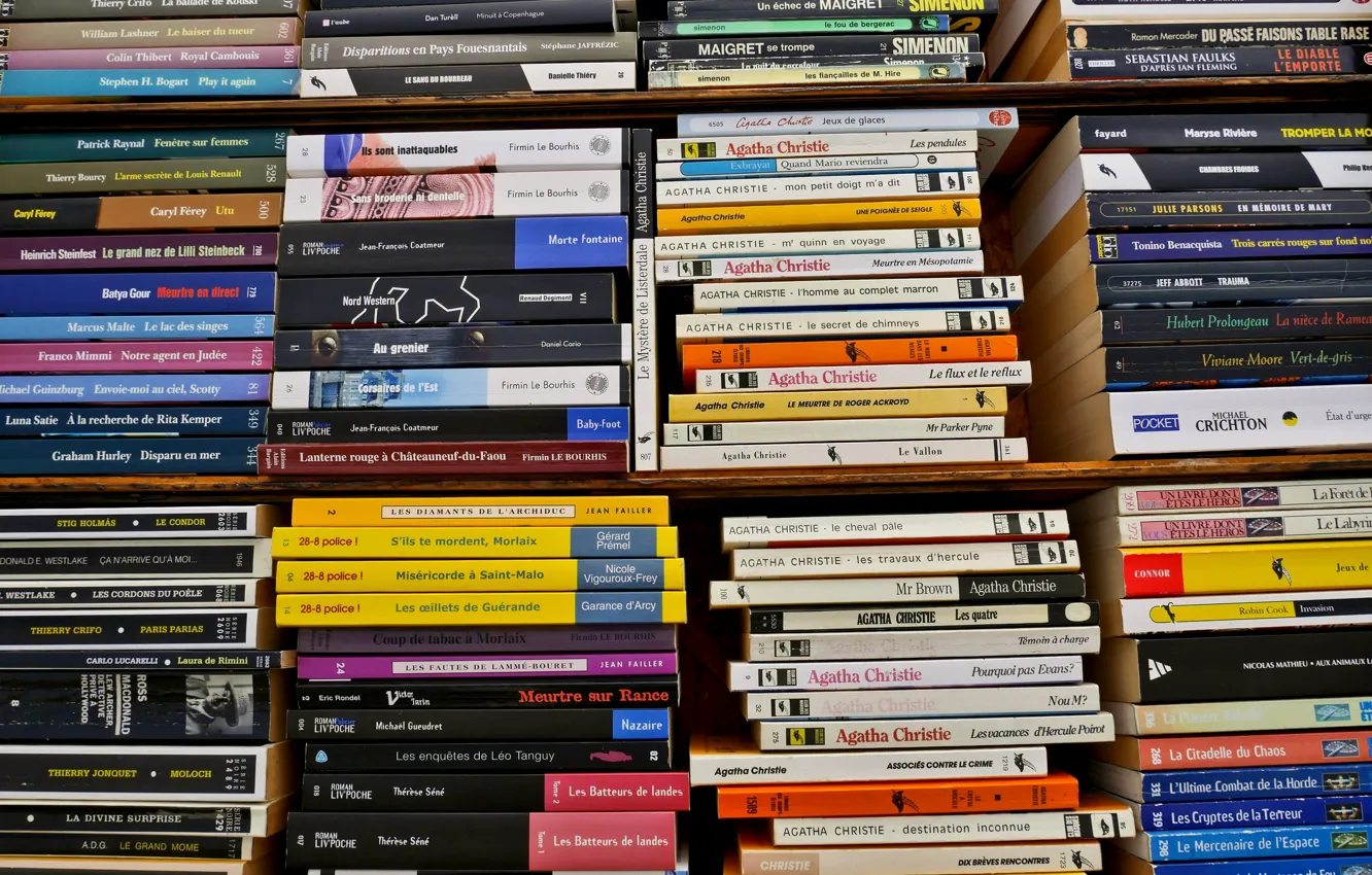 Photo wallpaper background, book, shelves