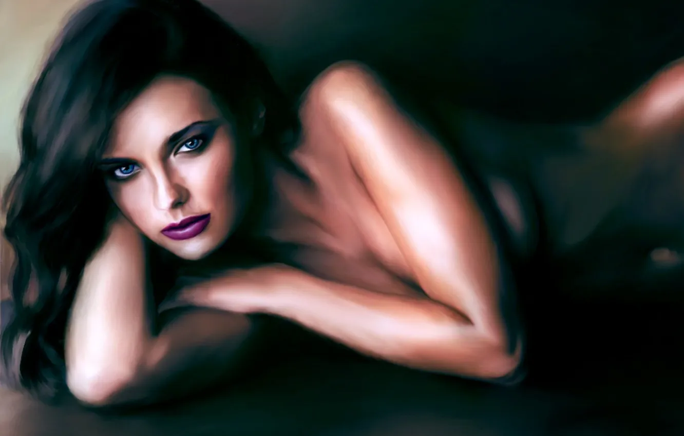 Photo wallpaper eyes, look, girl