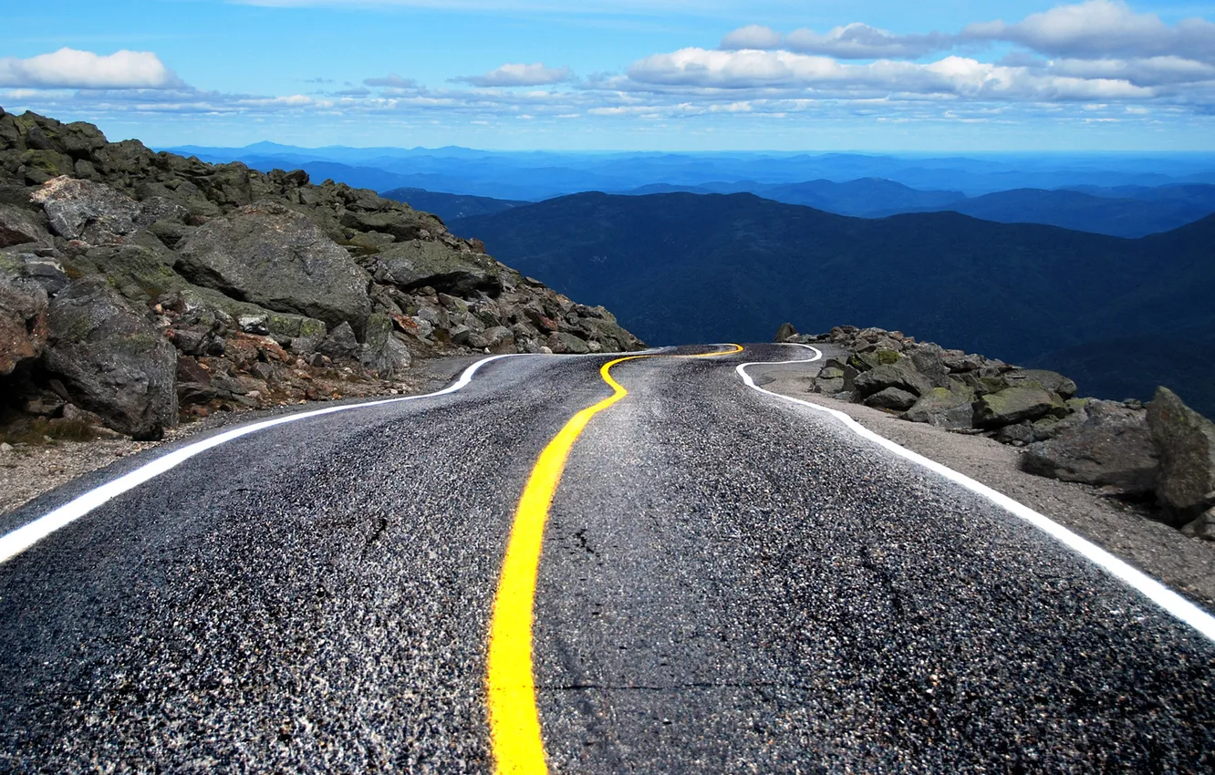 Photo wallpaper road, beautiful, bright