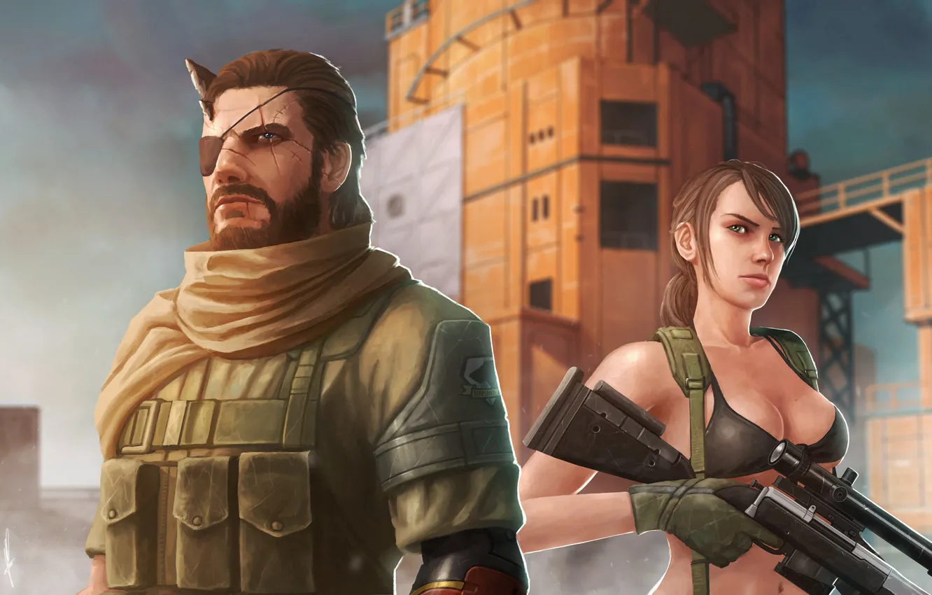 Photo wallpaper chest, girl, art, sniper, metal gear solid, Konami, Kojima Productions, mgs