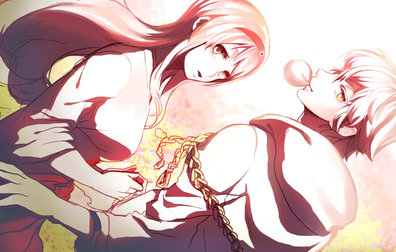 Photo wallpaper look, girl, art, guy, Touken Ranbu