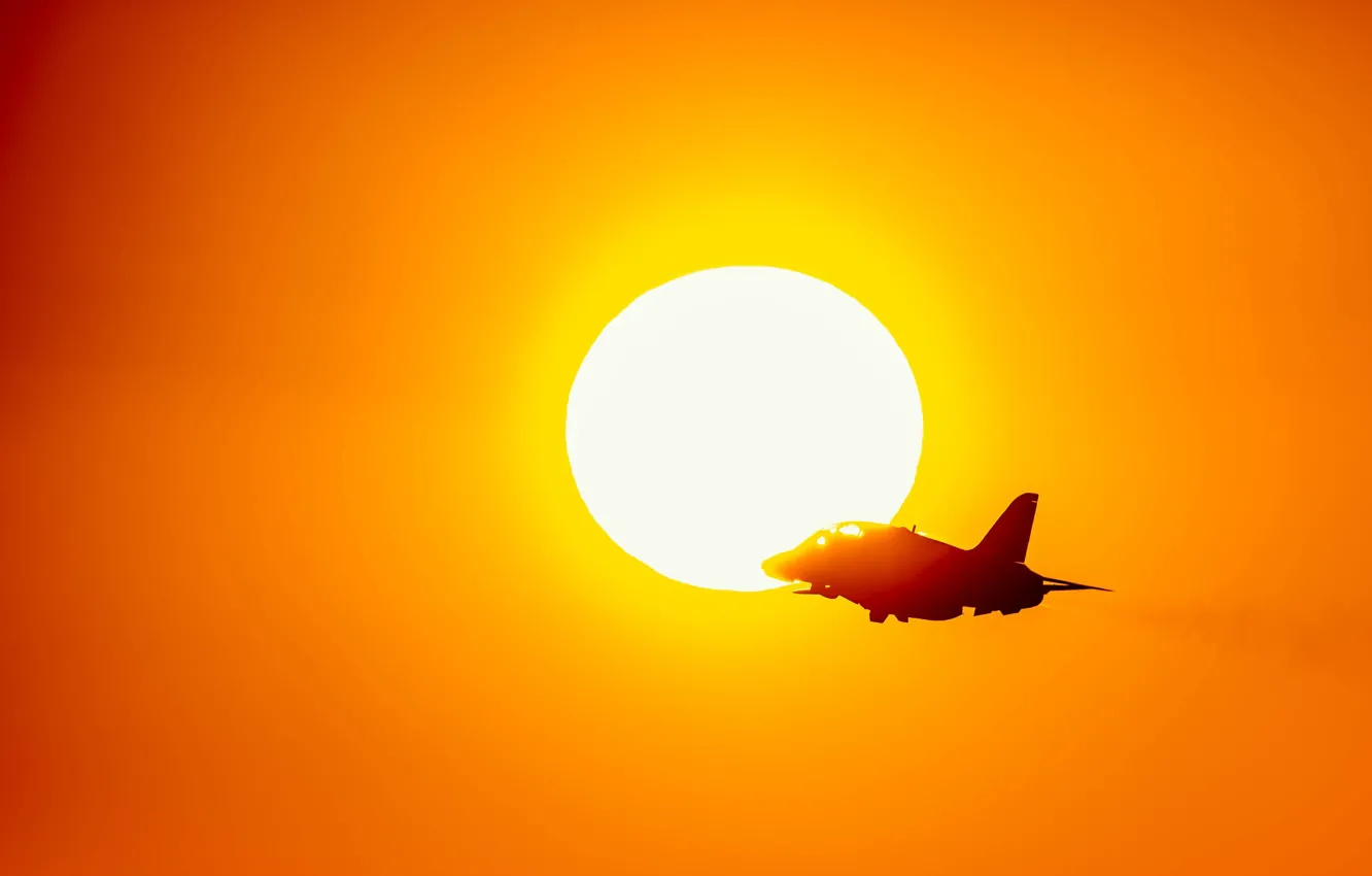 Photo wallpaper sun, jet, sunny