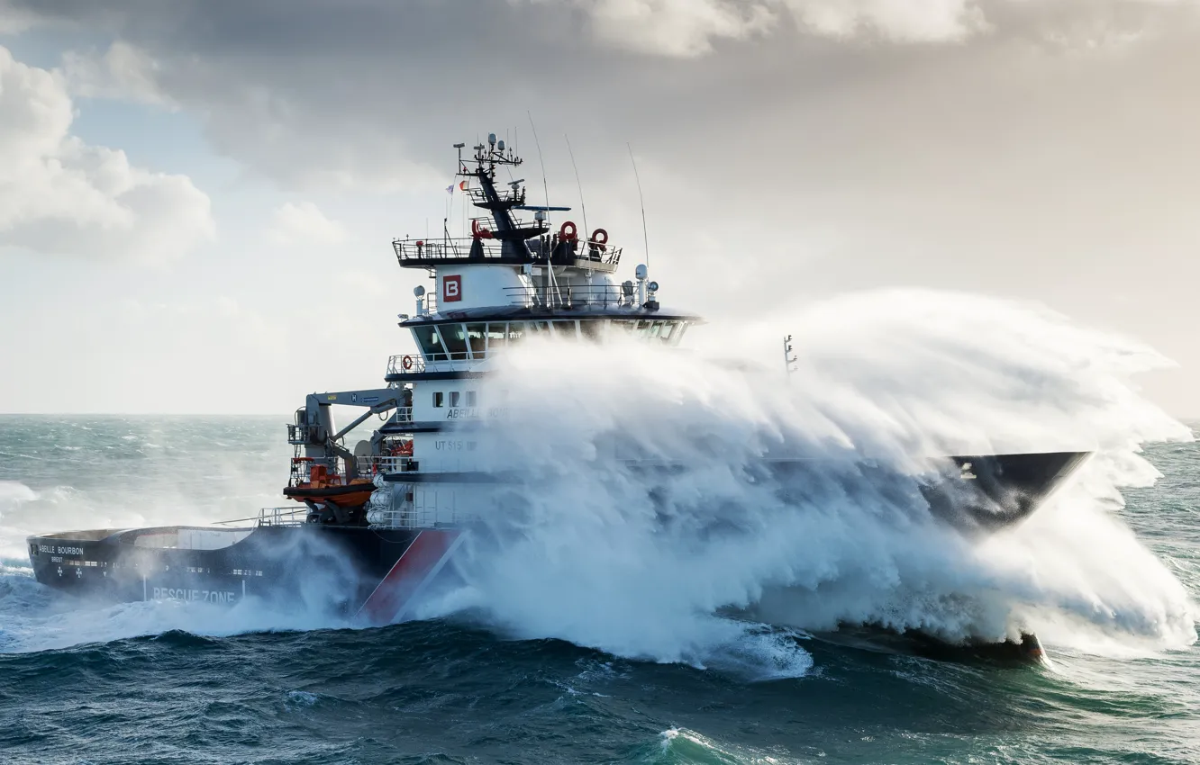 Photo wallpaper Bee, Salvage tug, Group Bourbon, Rescue tug, Abeille Bourbon, Bourbon, Tug, The ship