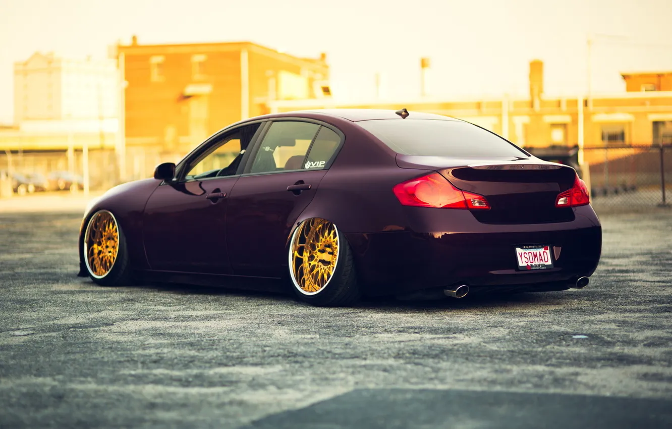 Photo wallpaper car, tuning, infiniti, stance, infiniti G35x
