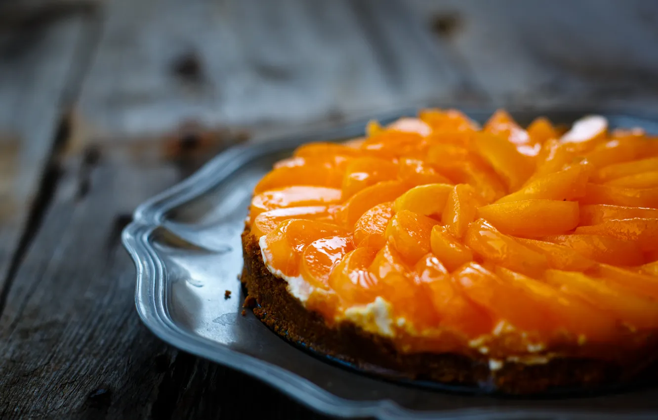 Photo wallpaper pie, fruit, dessert, cakes, sweet, dish, apricots, Julia Khusainova
