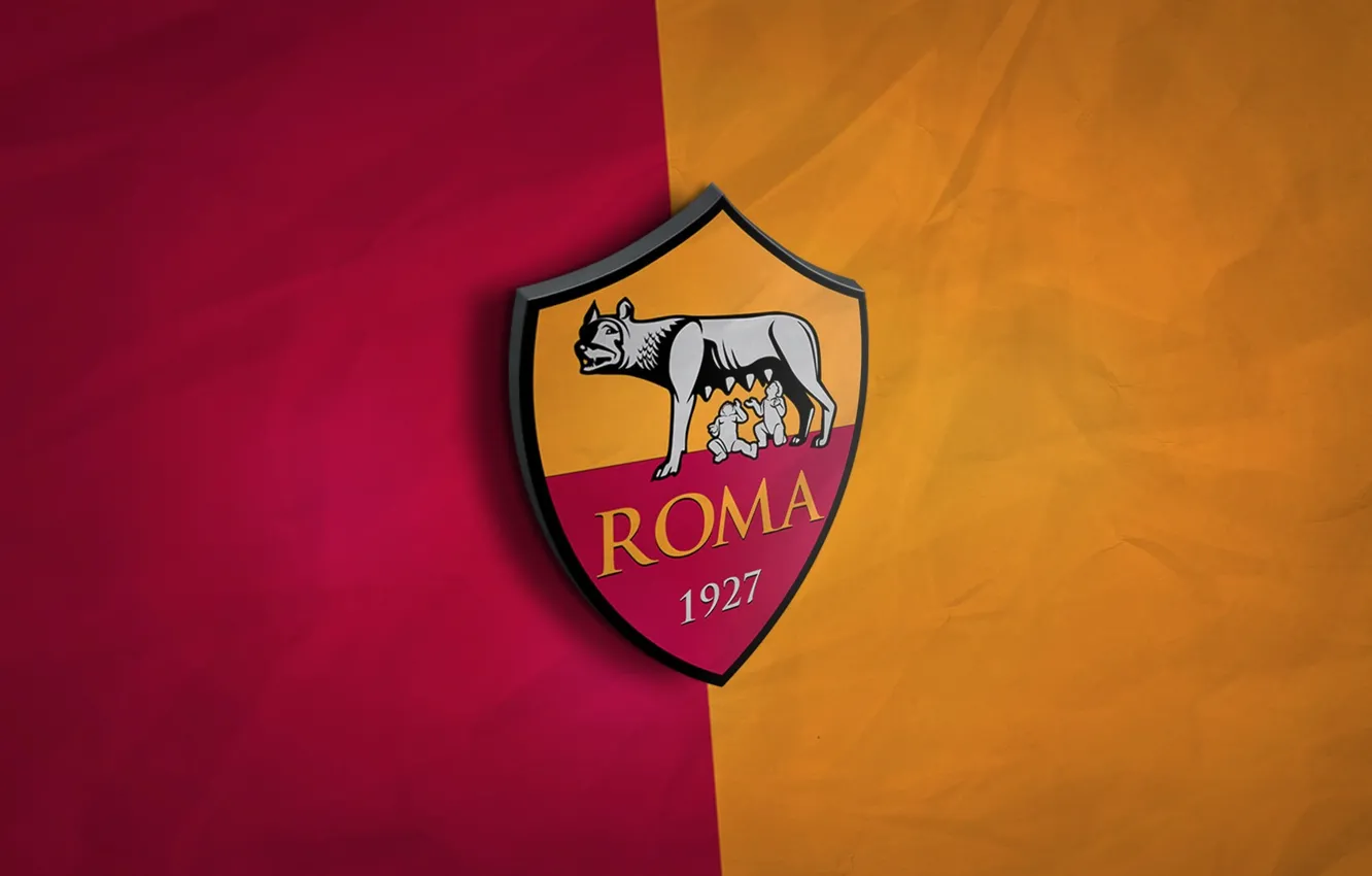 Photo wallpaper wallpaper, football, 3D logo, Serie A, AS Roma, Italy, Sport