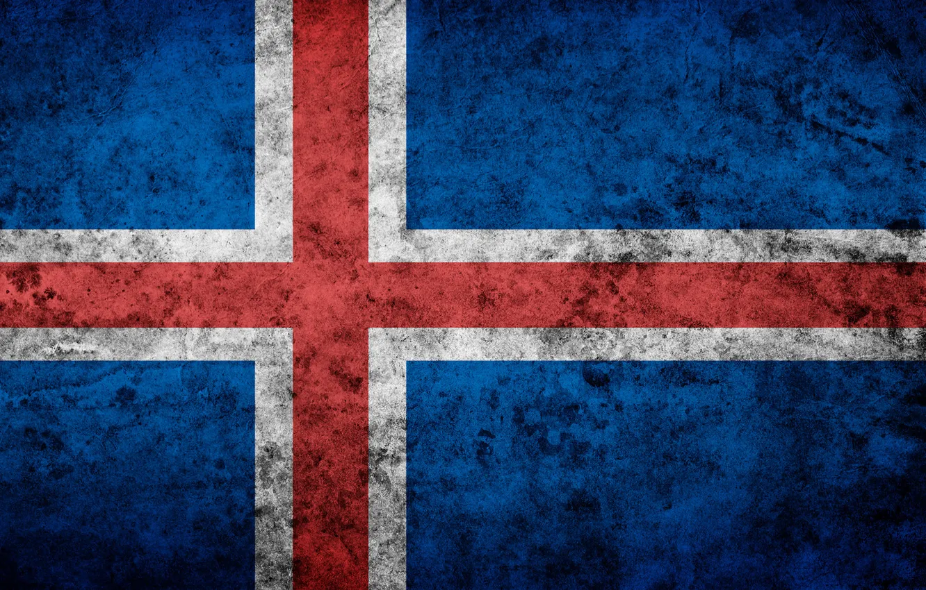 Photo wallpaper flag, Iceland, iceland