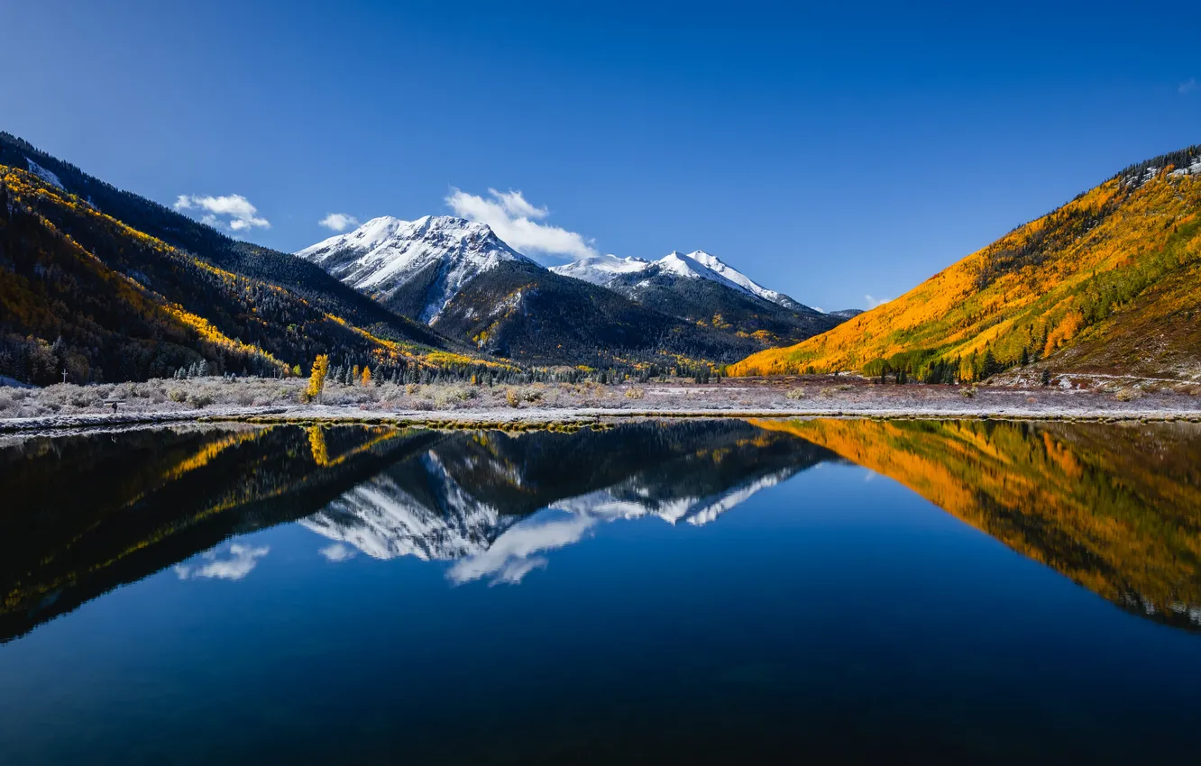 Photo wallpaper nature, beauty, clear sky, landscape, nature, mountains, Colorado, fall