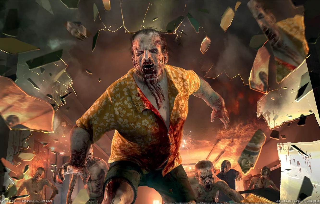 Photo wallpaper zombie, Dead Island, video game, attack