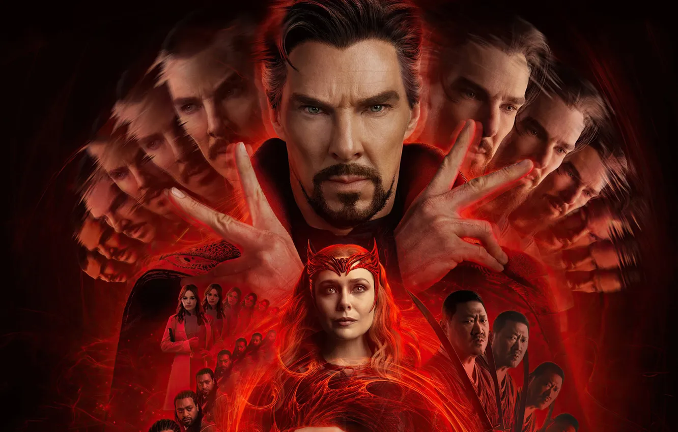 Photo wallpaper poster, characters, comic, Benedict Cumberbatch, Benedict Cumberbatch, MARVEL, Scarlet Witch, Wong