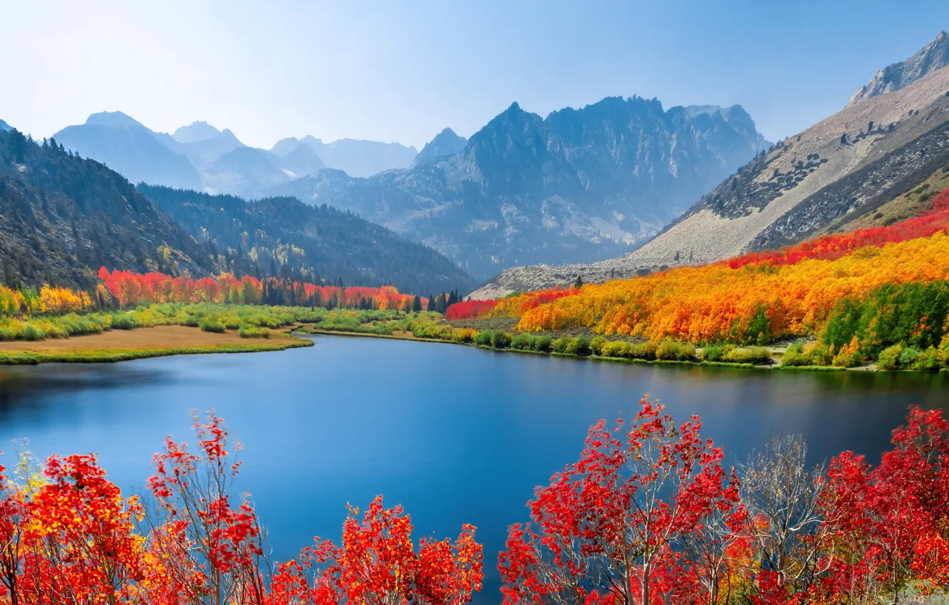Photo wallpaper colorful, lake, North